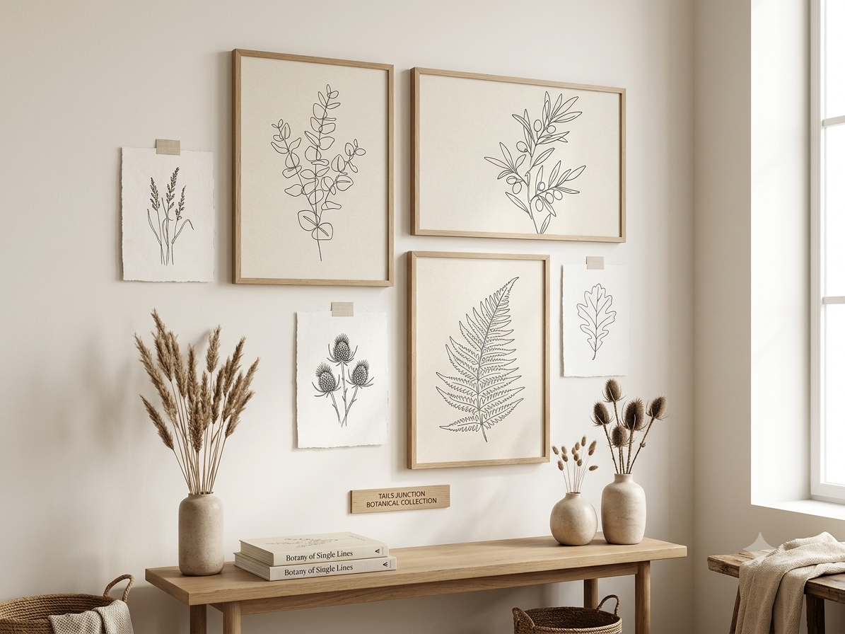 Botanical canvas wall art collection by MAK ATELIER