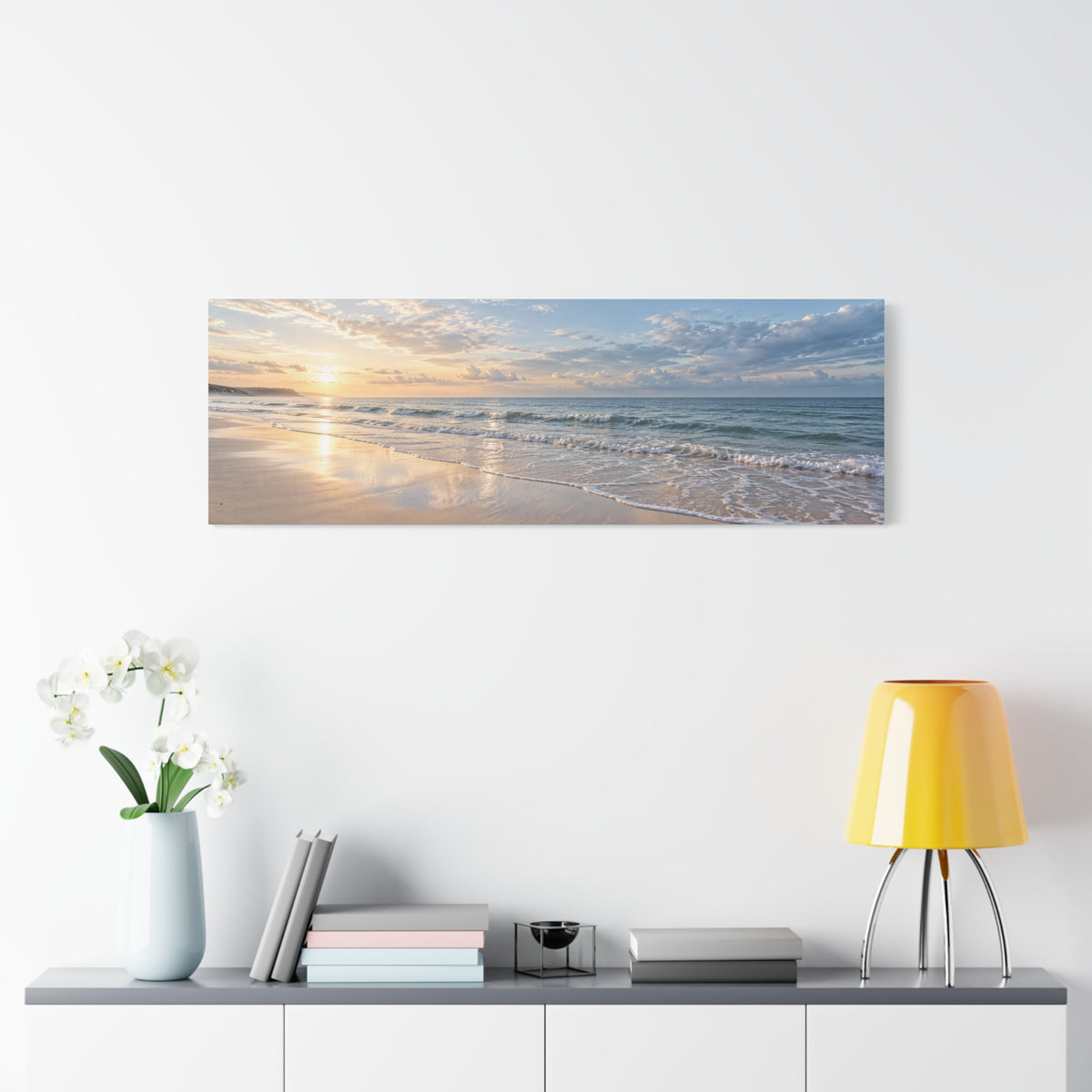 The Last Line of Sea canvas wall art by MAK ATELIER