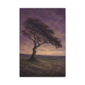 Held by Evening canvas print — A solitary tree stands against a twilight sky, its branches outlined by the last light.